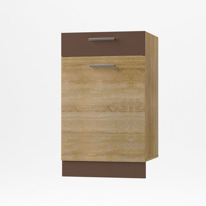 Alina Κάτω Ντουλάπι με Συρτάρι 50x44,5x85 Σονόμα-Μόκκα