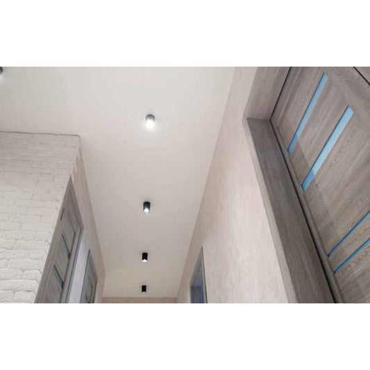 Φωτιστικό Μονόφωτο Οροφής Αλουμίνιο Στρογγυλό Μαύρο GU10 Φ6