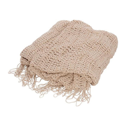 Δίχτυ Σκίασης Shelto Μακραμέ Poly-Cotton σε Μπεζ Απόχρωση 200x200x27