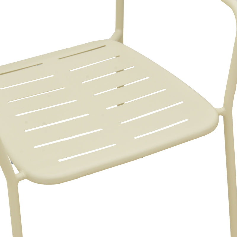 Πολυθρόνα Deraby Στοιβαζόμενη Κρεμ Μέταλλο 56x45.5x83