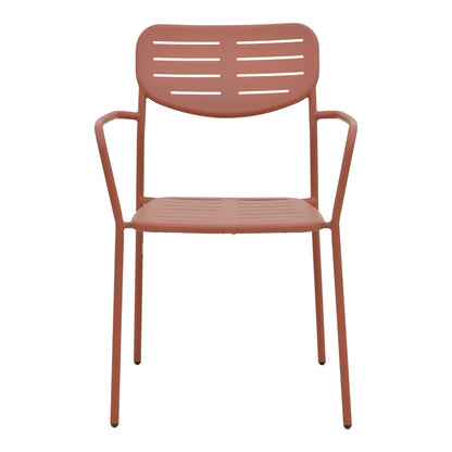 Πολυθρόνα Deraby Στοιβαζόμενη Terracotta Μέταλλο 56x45.5x83