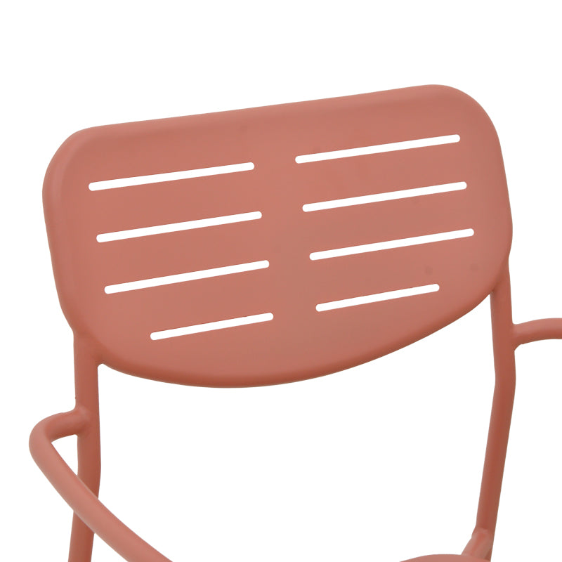 Πολυθρόνα Deraby Στοιβαζόμενη Terracotta Μέταλλο 56x45.5x83