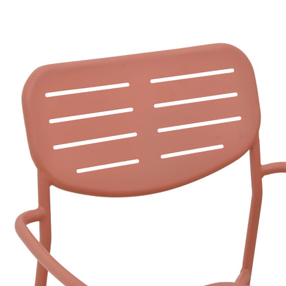 Πολυθρόνα Deraby Στοιβαζόμενη Terracotta Μέταλλο 56x45.5x83