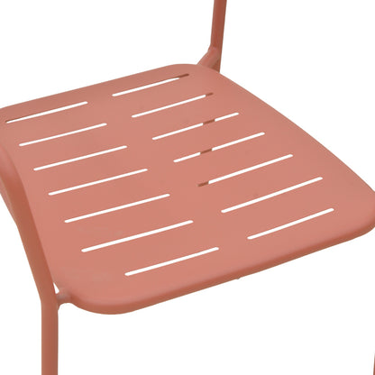 Πολυθρόνα Deraby Στοιβαζόμενη Terracotta Μέταλλο 56x45.5x83