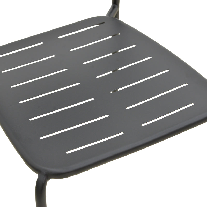 Καρέκλα Deraby Στοιβαζόμενη Μαύρο Μέταλλο 52.5x45.5x83