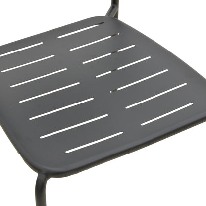 Καρέκλα Deraby Στοιβαζόμενη Μαύρο Μέταλλο 52.5x45.5x83