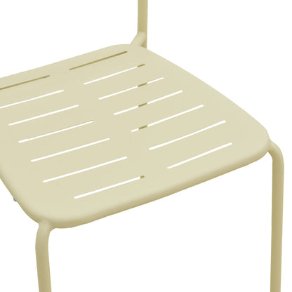 Καρέκλα Deraby Στοιβαζόμενη Κρεμ Μέταλλο 52.5x45.5x83