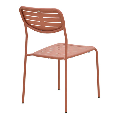 Καρέκλα Deraby Στοιβαζόμενη Terracotta Μέταλλο 52.5x45.5x83