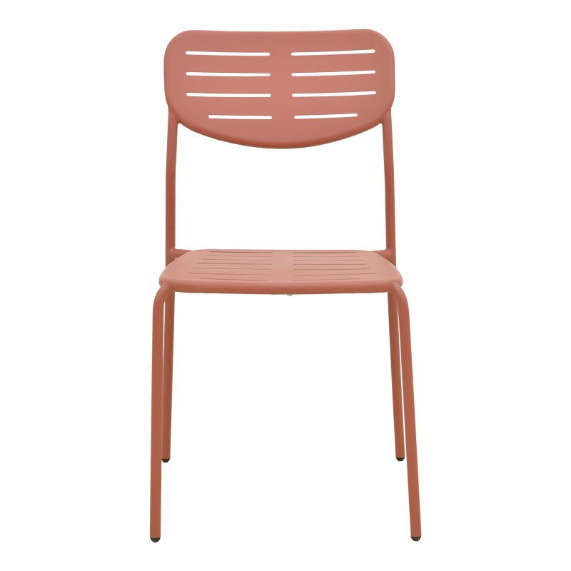 Καρέκλα Deraby Στοιβαζόμενη Terracotta Μέταλλο 52.5x45.5x83
