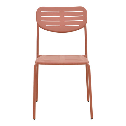 Καρέκλα Deraby Στοιβαζόμενη Terracotta Μέταλλο 52.5x45.5x83