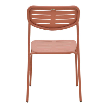 Καρέκλα Deraby Στοιβαζόμενη Terracotta Μέταλλο 52.5x45.5x83