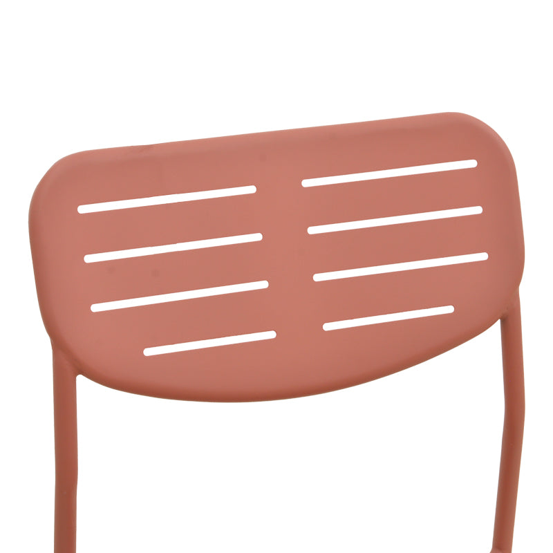 Καρέκλα Deraby Στοιβαζόμενη Terracotta Μέταλλο 52.5x45.5x83