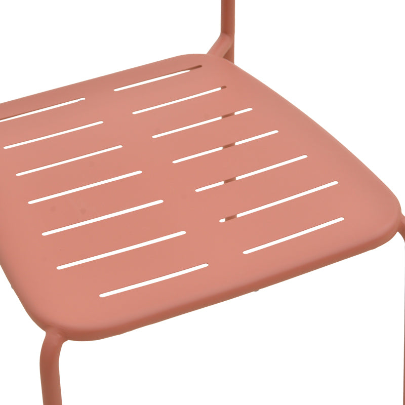 Καρέκλα Deraby Στοιβαζόμενη Terracotta Μέταλλο 52.5x45.5x83