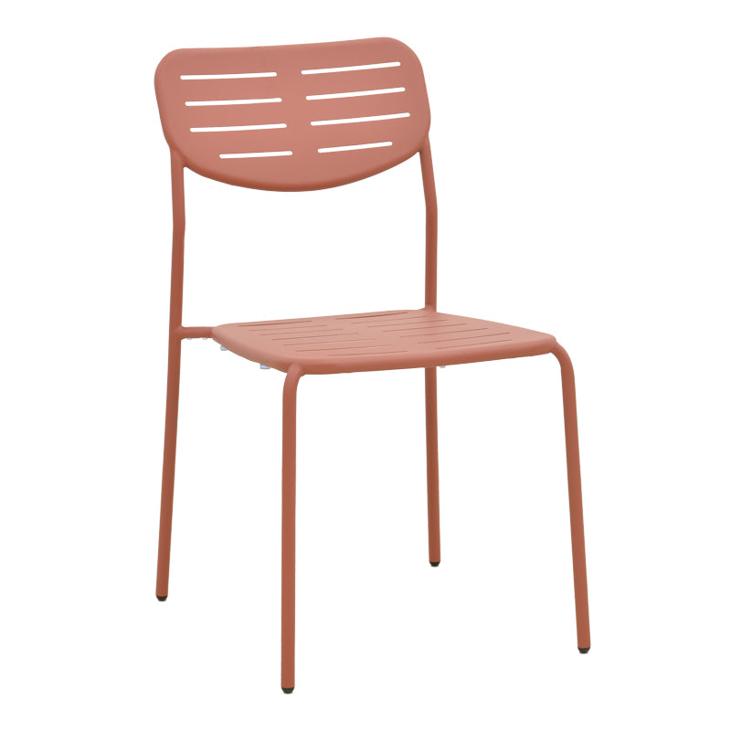 Καρέκλα Deraby Στοιβαζόμενη Terracotta Μέταλλο 52.5x45.5x83