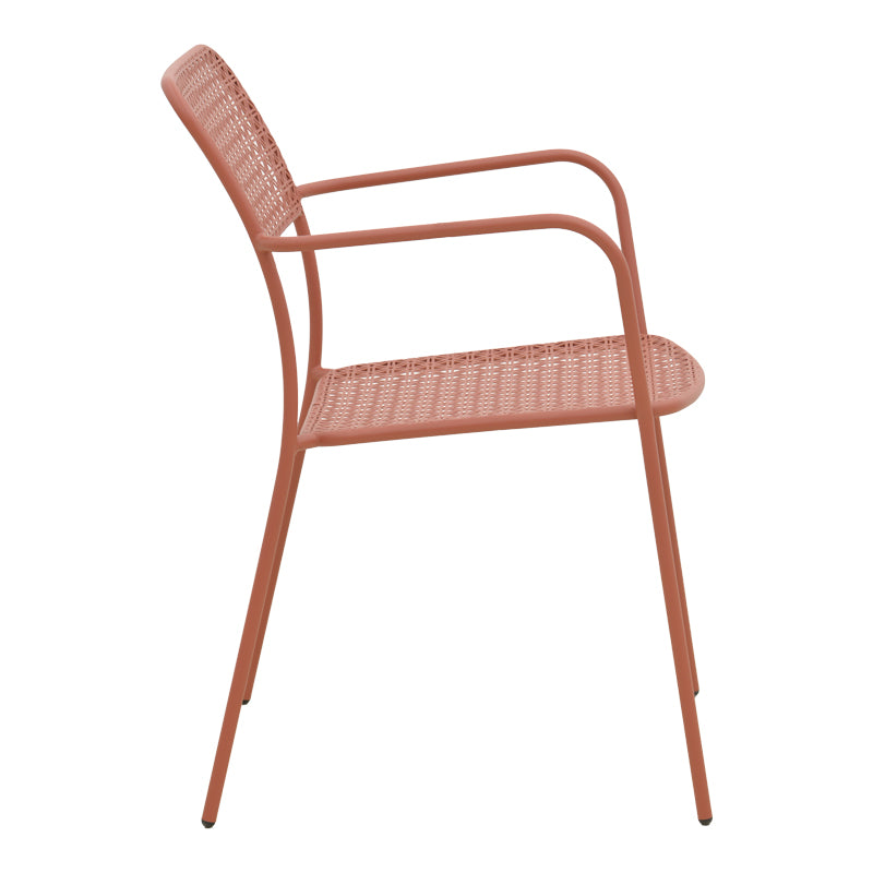 Πολυθρόνα Federal Στοιβαζόμενη Terracotta Μέταλλο 57x58x81.5