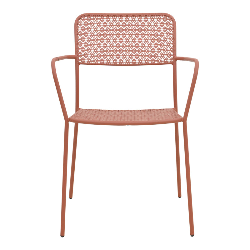 Πολυθρόνα Federal Στοιβαζόμενη Terracotta Μέταλλο 57x58x81.5