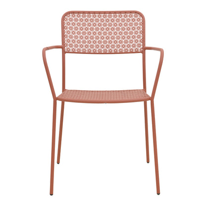 Πολυθρόνα Federal Στοιβαζόμενη Terracotta Μέταλλο 57x58x81.5