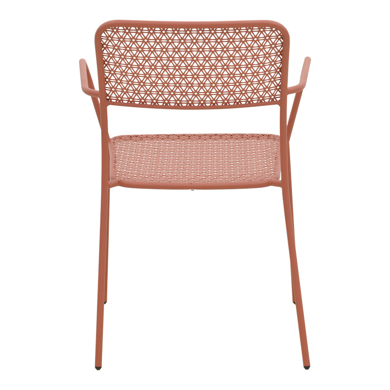 Πολυθρόνα Federal Στοιβαζόμενη Terracotta Μέταλλο 57x58x81.5