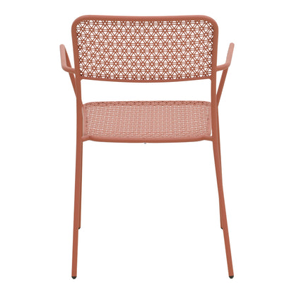 Πολυθρόνα Federal Στοιβαζόμενη Terracotta Μέταλλο 57x58x81.5