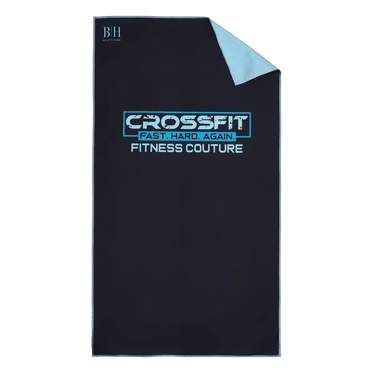 Πετσέτα Γυμναστηρίου Microfiber Art 2202 50x90εκ Μαύρο-Σιέλ