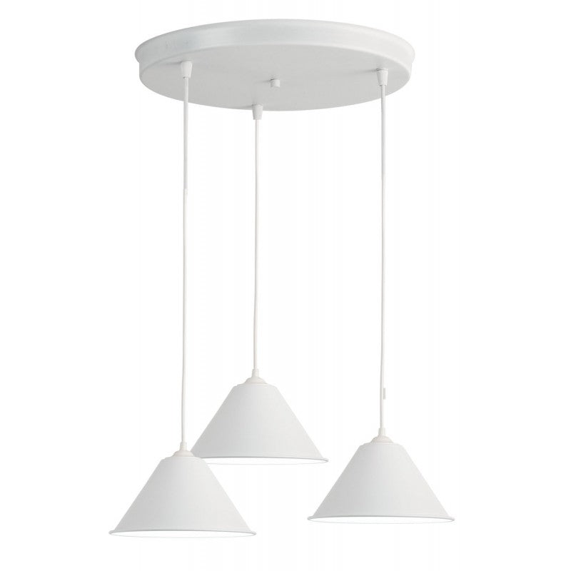 Φωτιστικό Πολύφωτο 3φ Αλουμίνιο Λευκό Ε27