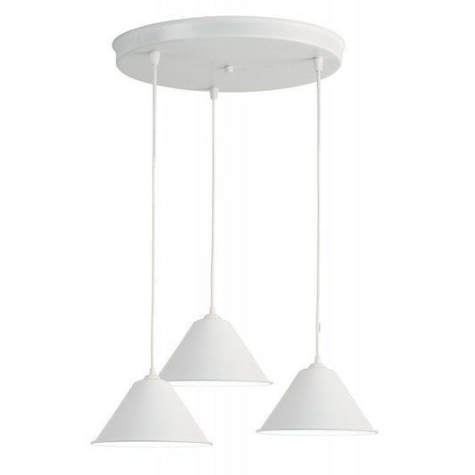 Φωτιστικό Πολύφωτο 3φ Αλουμίνιο Λευκό Ε27