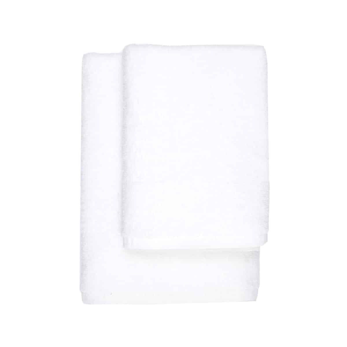 Πετσέτα Mπάνιου Ξενοδοχείου Flat 70x140εκ Λευκή 530γρ. 100% Cotton Πεννιέ