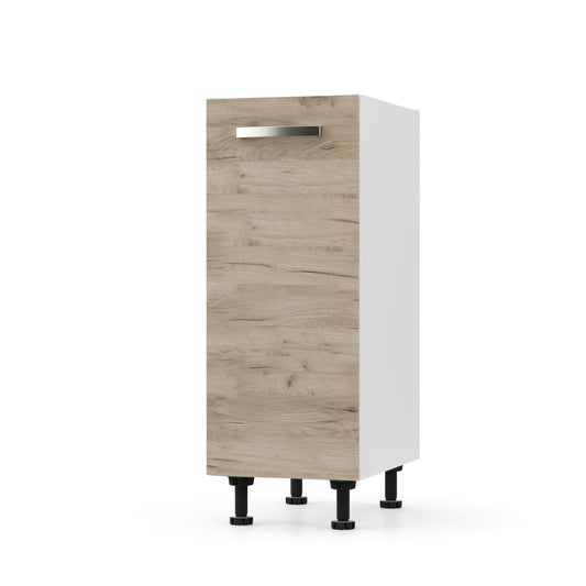 Charlotte Κάτω Ντουλάπι Δρυς 30x46.5x82 με Μεταλλικά Χερούλια