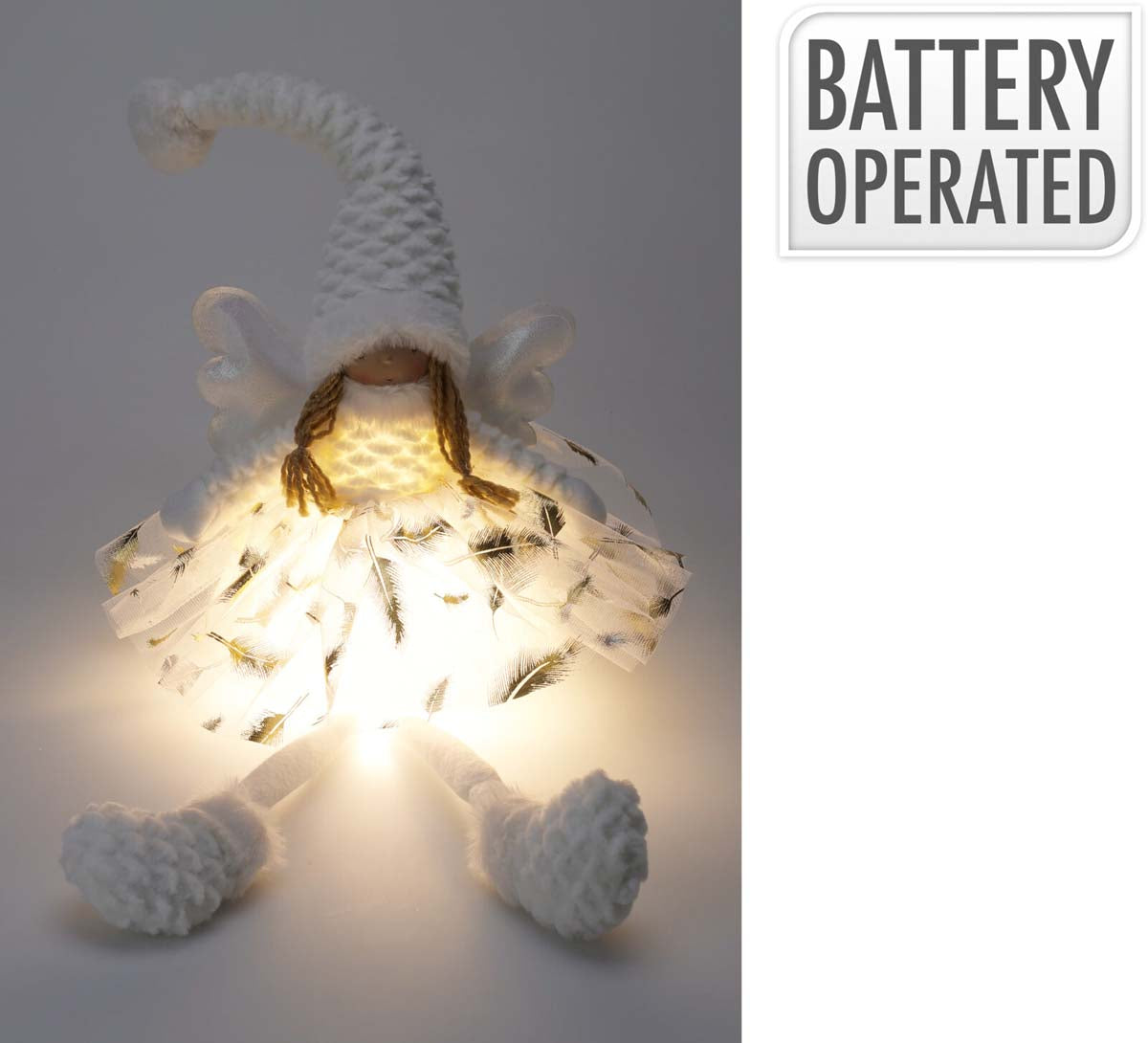 Άγγελος Κορίτσι LED Λευκό 22x60εκ