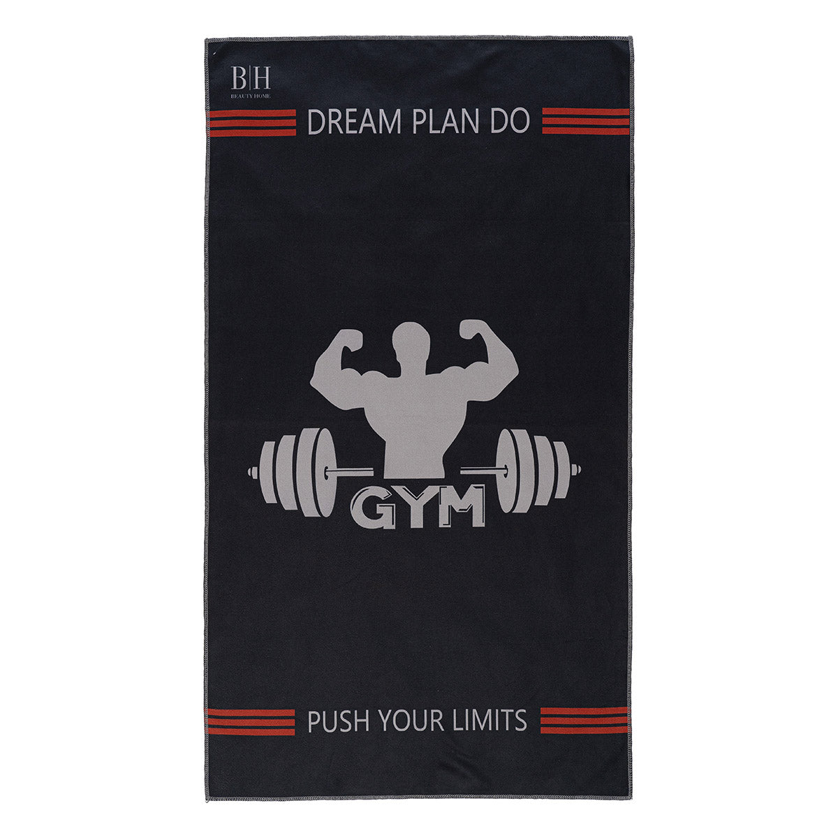 Πετσέτα Γυμναστηρίου Microfiber Art 2242 50x90εκ Μαύρο-Γκρι