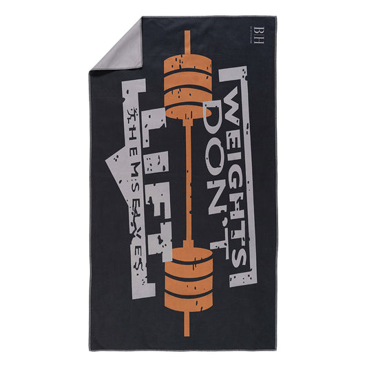 Πετσέτα Γυμναστηρίου Microfiber Art 2243 50x90εκ Μαύρο-Γκρι