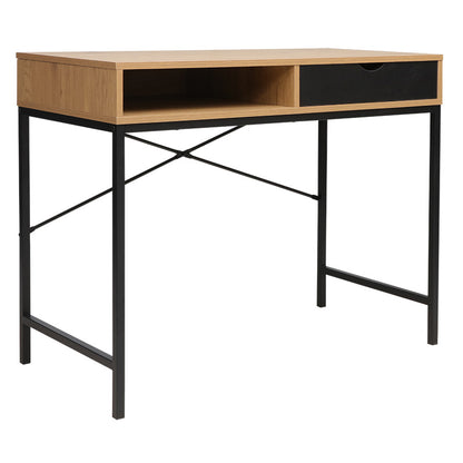 Γραφείο Εργασίας Taco Φυσικό-Μαύρο 95x48x76