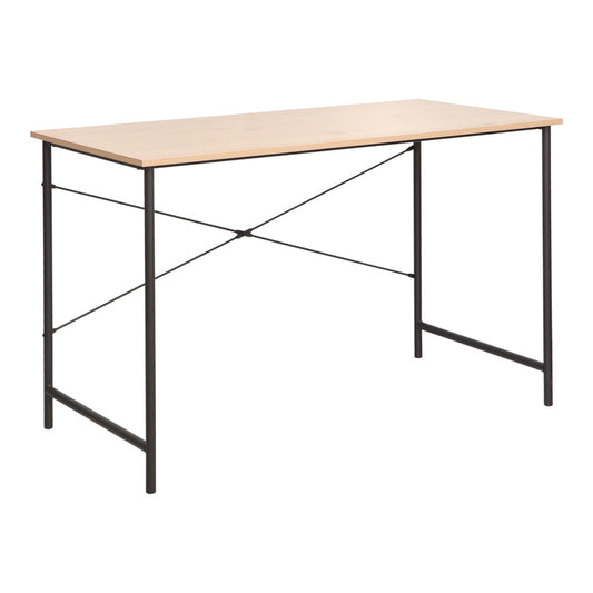 Γραφείο Εργασίας Senzia σε Φυσική Απόχρωση με Μαύρο Μέταλλο 120x60x75