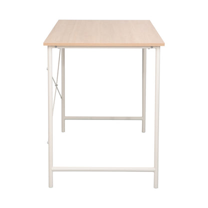 Γραφείο Εργασίας Senzia σε Φυσική Απόχρωση με Λευκό Μέταλλο 120x60x75