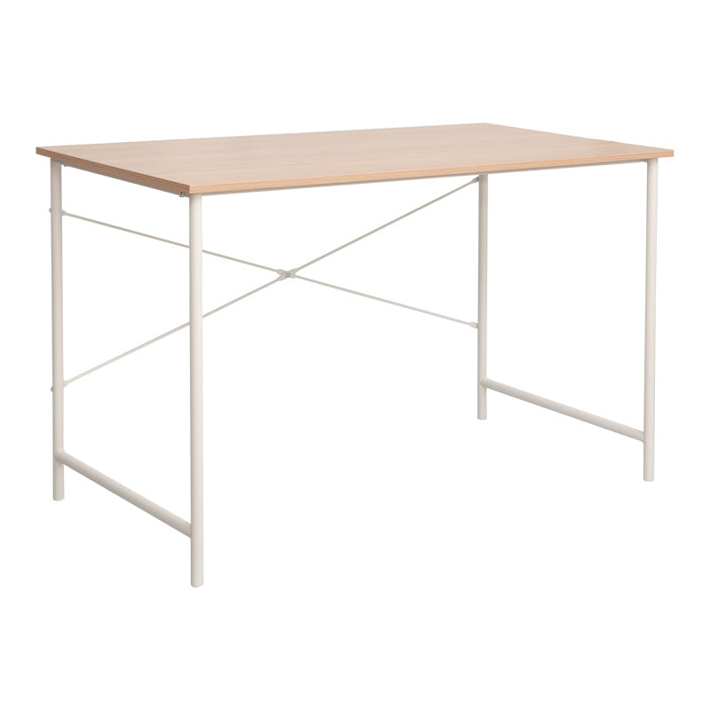 Γραφείο Εργασίας Senzia σε Φυσική Απόχρωση με Λευκό Μέταλλο 120x60x75