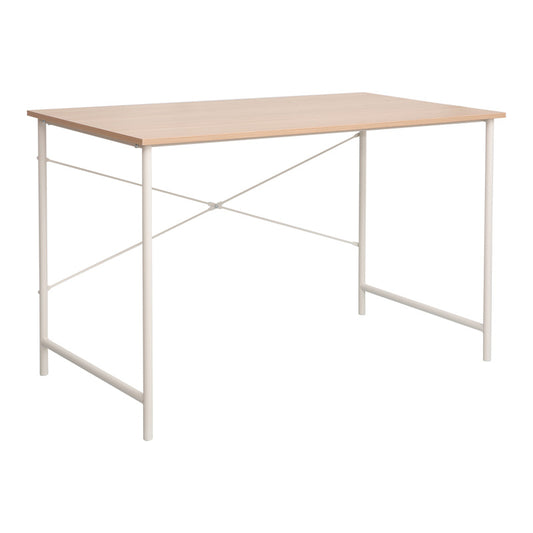 Γραφείο Εργασίας Senzia σε Φυσική Απόχρωση με Λευκό Μέταλλο 120x60x75