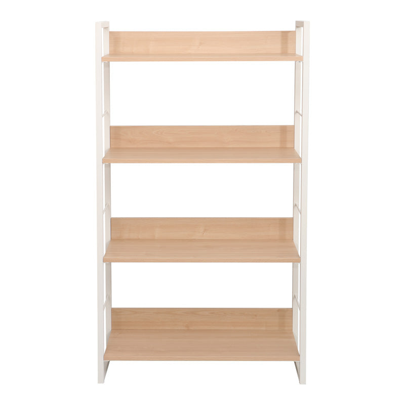 Βιβλιοθήκη Dorfie σε Φυσική Απόχρωση με Λευκό Μέταλλο 70x30x124.5