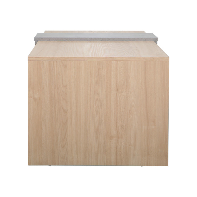 Τραπέζι Σαλονιού Cozeto σε Φυσική με Γκρι Cement Απόχρωση 100x53x41.5