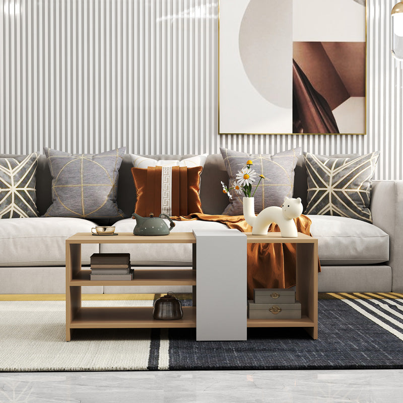 Τραπέζι Σαλονιού Cozeto σε Φυσική-Λευκή Απόχρωση 100x53x41.5