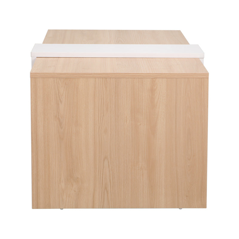 Τραπέζι Σαλονιού Cozeto σε Φυσική-Λευκή Απόχρωση 100x53x41.5