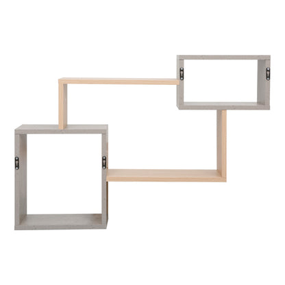 Ράφι Τοίχου Beldra σε Φυσική με Γκρι Cement Απόχρωση 84x15x57.8