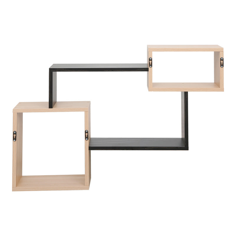 Ράφι Τοίχου Beldra σε Φυσική Απόχρωση με Όψη Μαρμάρου 84x15x57.8