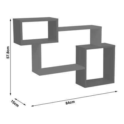 Ράφι Τοίχου Beldra σε Φυσική Απόχρωση με Όψη Μαρμάρου 84x15x57.8