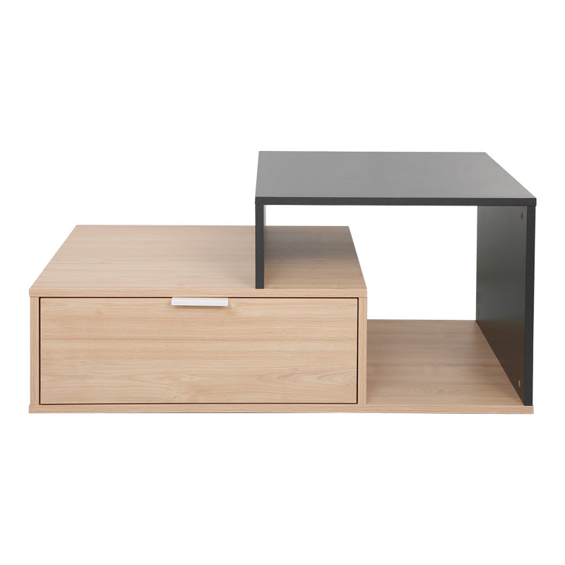 Τραπέζι Σαλονιού Vople σε Φυσική με Ανθρακί Απόχρωση 90x50x40