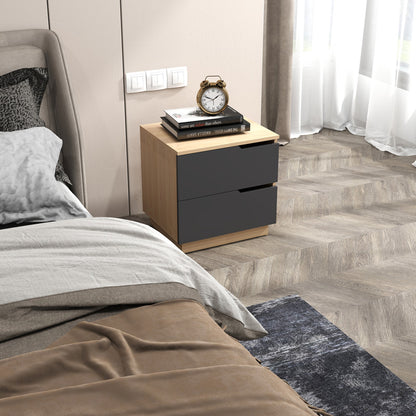 Κομοδίνο Verena I σε Φυσική-Ανθρακί Απόχρωση 48x40x48