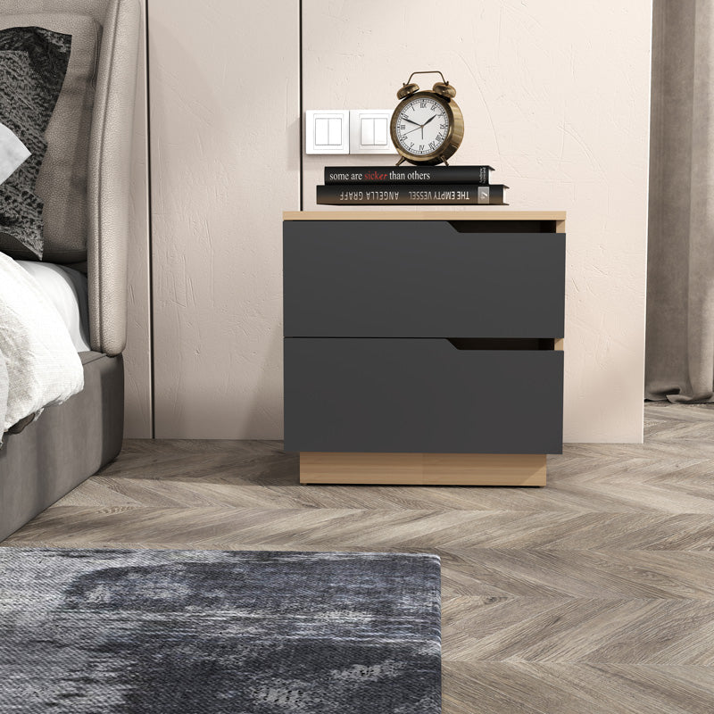 Κομοδίνο Verena I σε Φυσική-Ανθρακί Απόχρωση 48x40x48