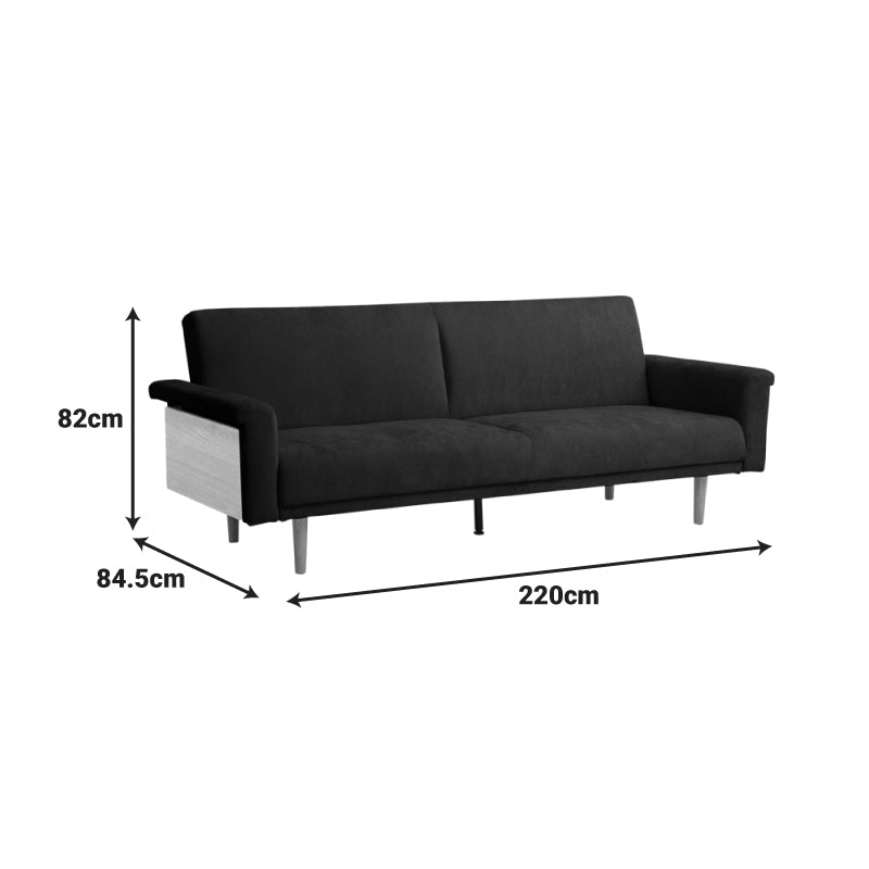 Καναπές-Κρεβάτι Flexo Ύφασμα Ανθρακί 220x84.5x82