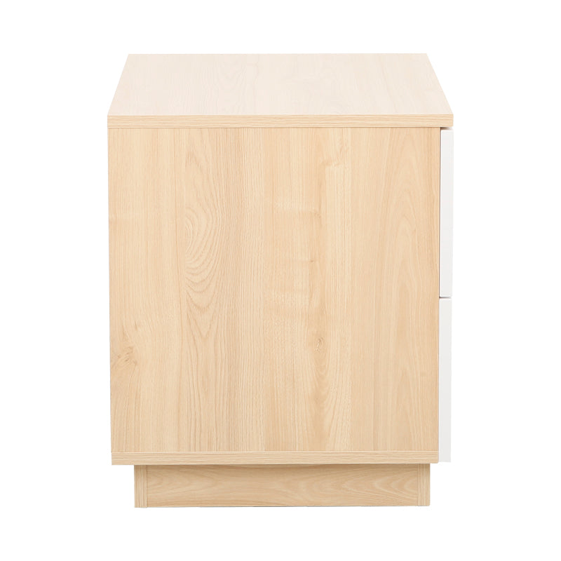 Κομοδίνο Verena Φυσικό με Λευκό 48x40x48