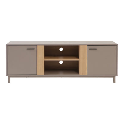 Έπιπλο Τηλεόρασης Polenio Taupe με Φυσικό 150x40x53