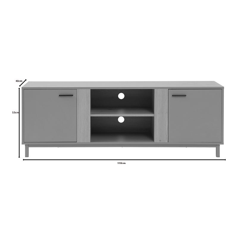 Έπιπλο Τηλεόρασης Polenio Taupe με Φυσικό 150x40x53